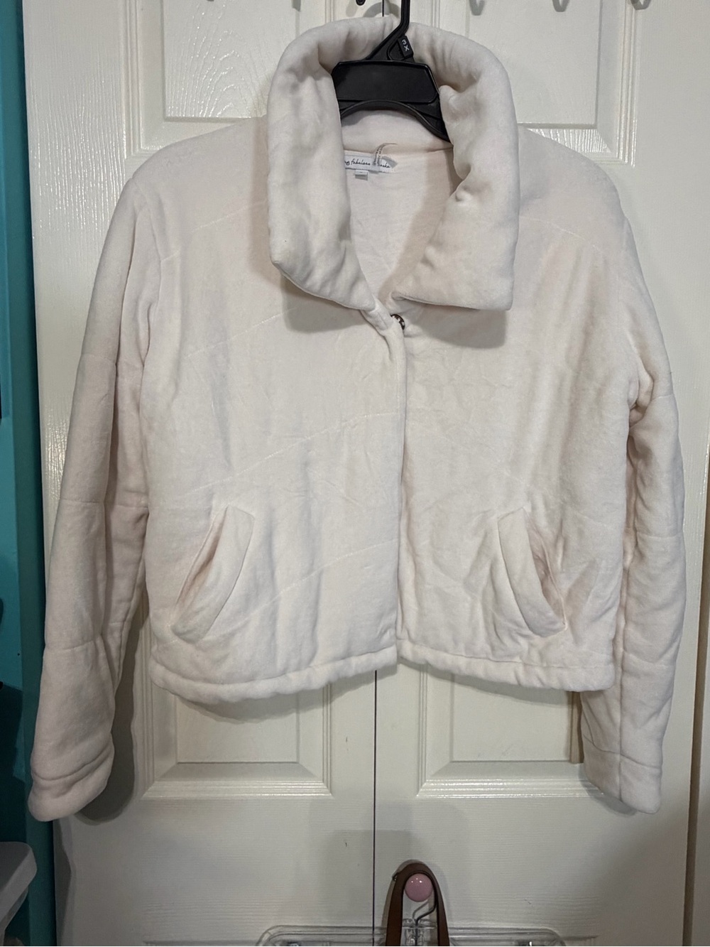 YFB Women's Cream Plush Zip-Front Jacket